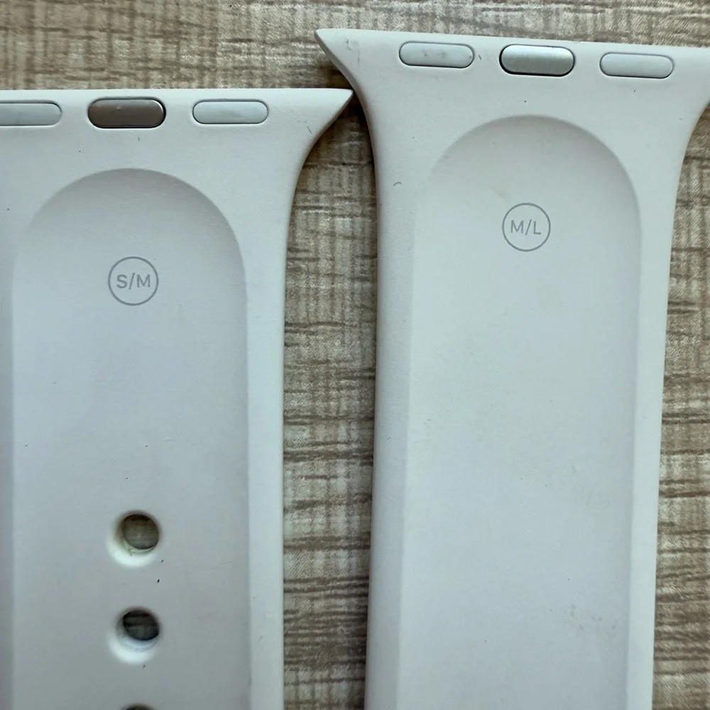 Apple White Silicone Arm and Wristbands with Perforated Design